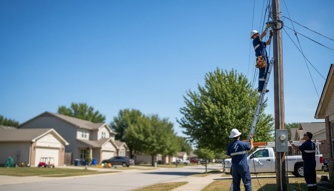 Residential electrician providing installation services in Timblin, PA